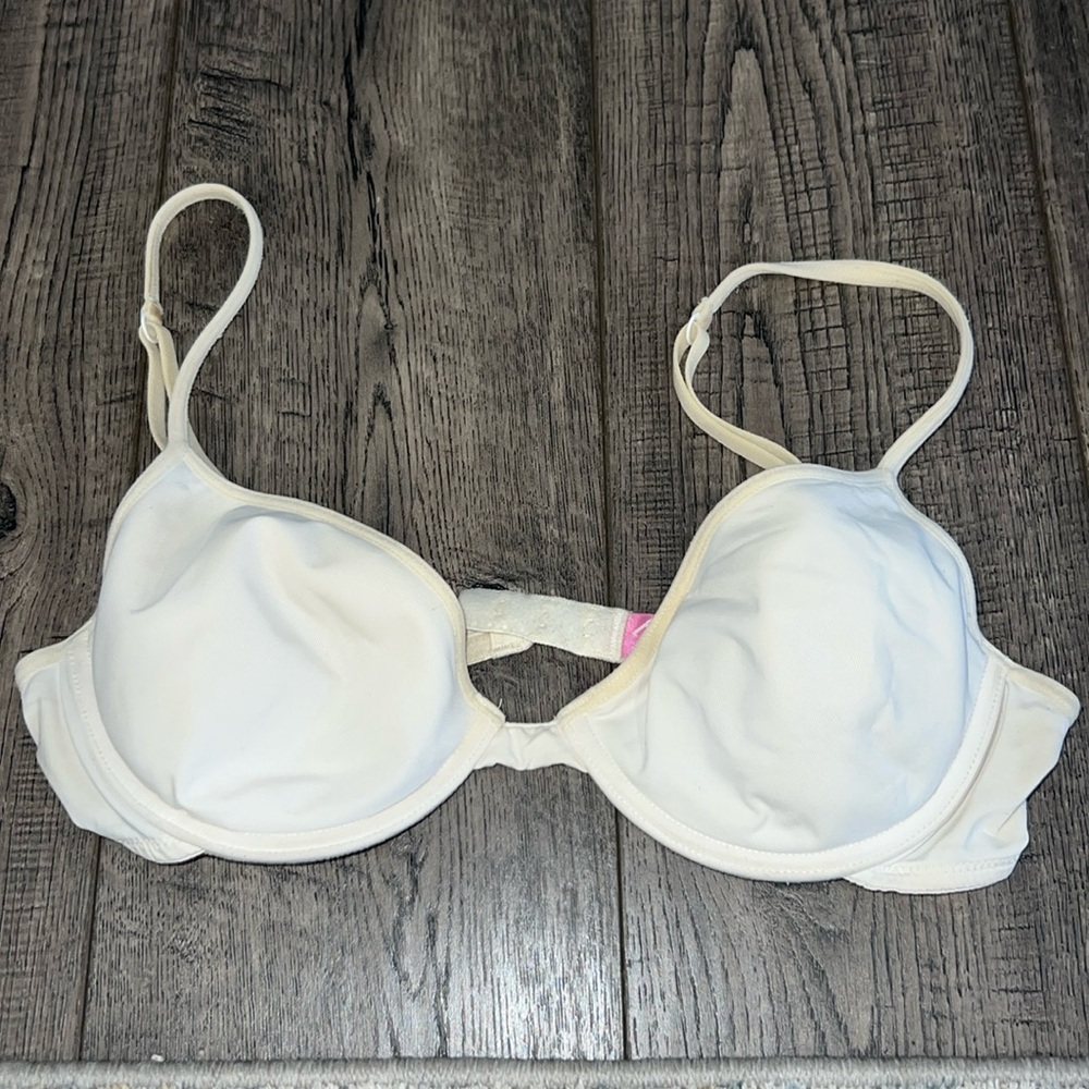 PINK Victoria secret white underwire bra 34B